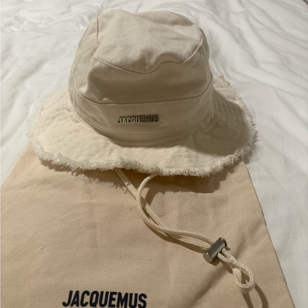 Jacquemus Cream and Silver Drawstring Detail